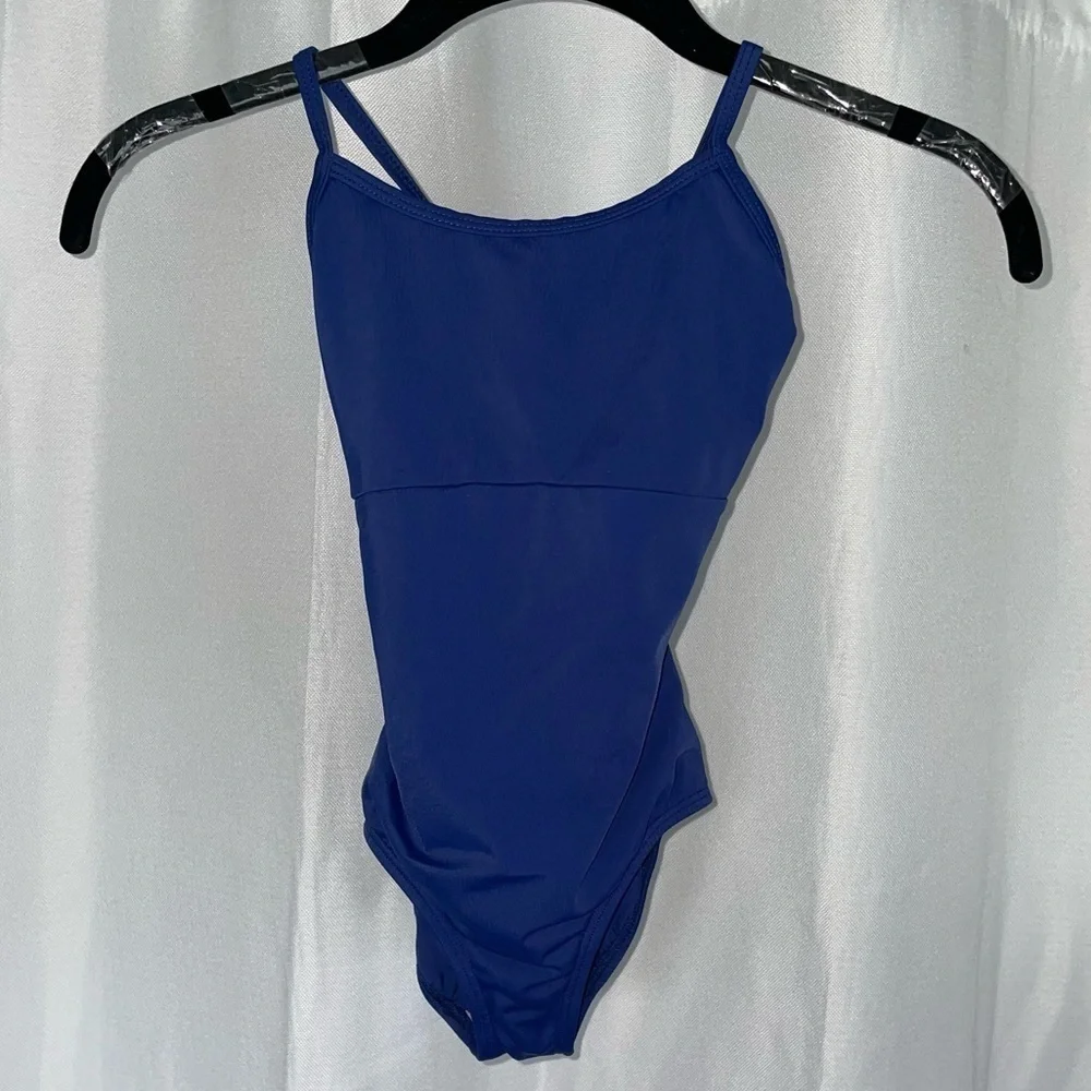 Balera Leotard Gymnastic Dancewear Solid Open Back Twist Bow Detail